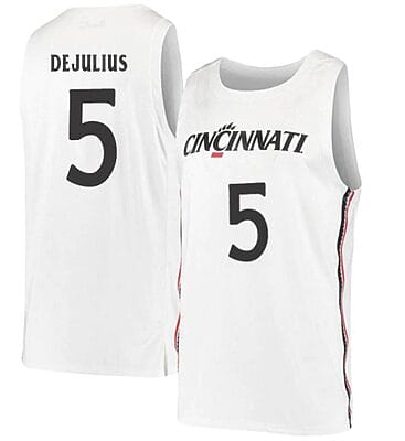 David DeJulius Jersey #5 Cincinnati Bearcats College Basketball White