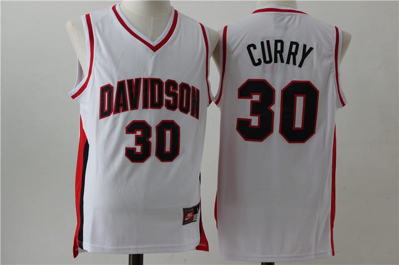 Stephen Curry Jersey #30 Davidson Wildcats NCAA Basketball White