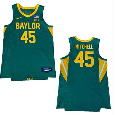 Davion Mitchell Jersey Baylor Bears College Basketball Green #45