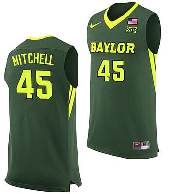 Davion Mitchell Jersey #45 Baylor Bears College Basketball Replica Green