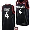 Davonte Davis Jersey #4 Arkansas Razorbacks College Basketball 100 Season Black