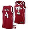 Davonte Davis Jersey #4 Arkansas Razorbacks College Basketball 100 Season Limited Red