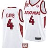 Davonte Davis Jersey #4 Arkansas Razorbacks College Basketball 100 Season White