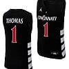 Day Day Thomas Jersey #1 Cincinnati Bearcats College Basketball Replica 2023-24 Black