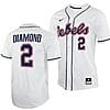 Derek Diamond Jersey #2 Ole Miss Rebels College Baseball White
