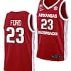 Derrian Ford Jersey #23 Arkansas Razorbacks College Basketball 100 Season Red