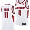 Derrian Ford Jersey #11 Arkansas Razorbacks College Basketball Equality White