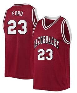 Derrian Ford Jersey #23 Arkansas Razorbacks College Basketball Red