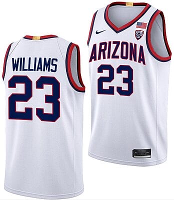 Derrick Williams Jersey #23 Arizona Wildcats College Basketball Limited White