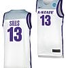 Desi Sills Jersey Kansas State Wildcats College Basketball 2023 NCAA March Madness White #13