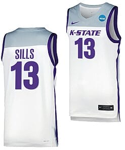 Desi Sills Jersey Kansas State Wildcats College Basketball 2023 NCAA March Madness White #13
