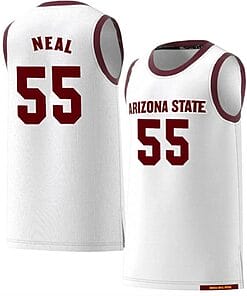 Jamiya Neal Jersey #55 Arizona State Sun Devils College Basketball White
