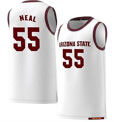 Jamiya Neal Jersey #55 Arizona State Sun Devils College Basketball White