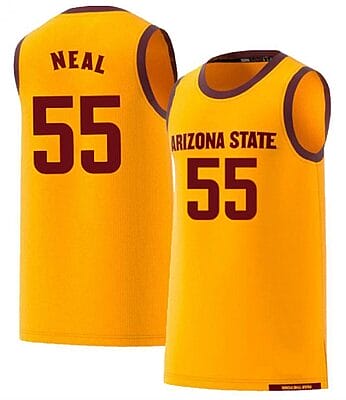 Jamiya Neal Jersey #55 Arizona State Sun Devils College Basketball Yellow