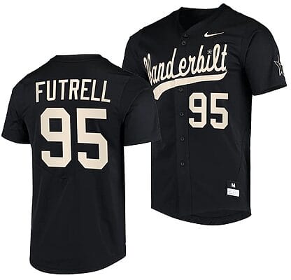 Devin Futrell Jersey #95 Vanderbilt Commodores College Baseball Replica Black