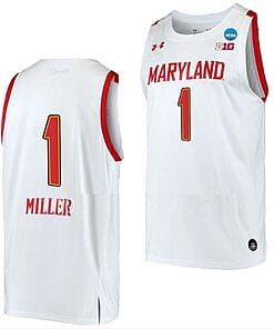 Diamond Miller Jersey Maryland Terrapins College Basketball 2023 NCAA March Madness White #1