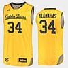 Dimitrios Klonaras Jersey #34 California Golden Bears College Basketball Yellow
