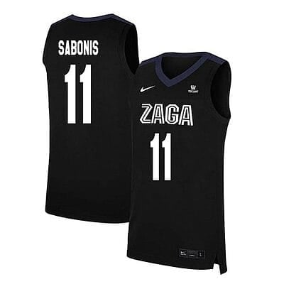Domantas Sabonis Jersey #11 Gonzaga Bulldogs College Basketball Black