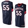 Dominick Harris Jersey #55 Gonzaga Bulldogs College Basketball Navy