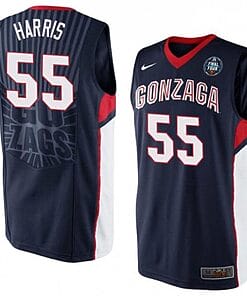 Dominick Harris Jersey #55 Gonzaga Bulldogs College Basketball Navy
