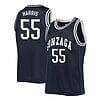 Dominick Harris #55 Jersey Gonzaga Bulldogs College Basketball Navy