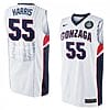 Dominick Harris Jersey #55 Gonzaga Bulldogs College Basketball White
