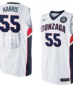 Dominick Harris Jersey #55 Gonzaga Bulldogs College Basketball White