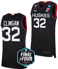 Donovan Clingan Jersey #32 UConn Huskies College Basketball 2023 NCAA Final Four Black
