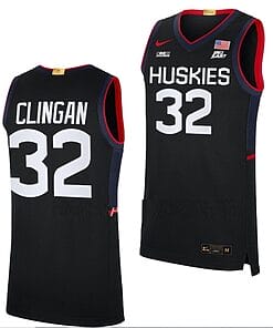 Donovan Clingan Jersey #32 UConn Huskies College Basketball Alumni Black