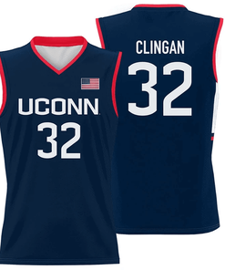 Donovan Clingan Jersey UConn Huskies College Basketball Navy #321