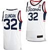 Donovan Clingan Jersey #32 UConn Huskies College Basketball White Replica