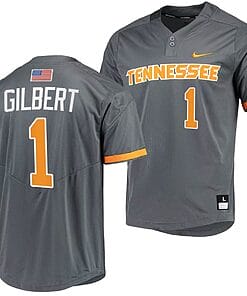 Drew Gilbert Jersey #1 Tennessee Volunteers College Baseball Grey