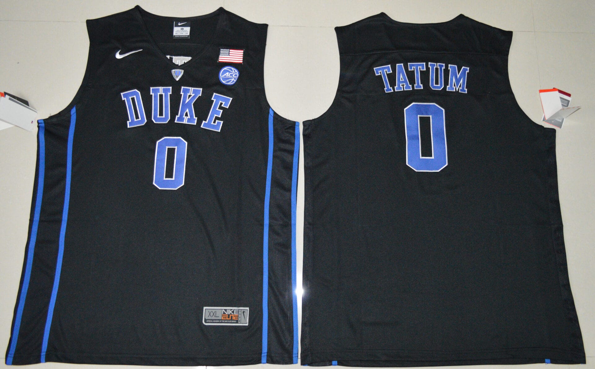 Jayson Tatum Jersey #0 Duke Blue Devils Basketball NCAA Basketball Black