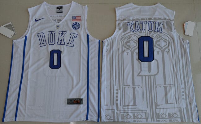Duke Blue Devils #0 Jayson Tatum Basketball NCAA Basketball Jersey White
