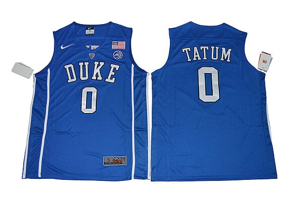 Jayson Tatum Jersey #0 Duke Blue Devils Basketball NCAA Basketball Blue
