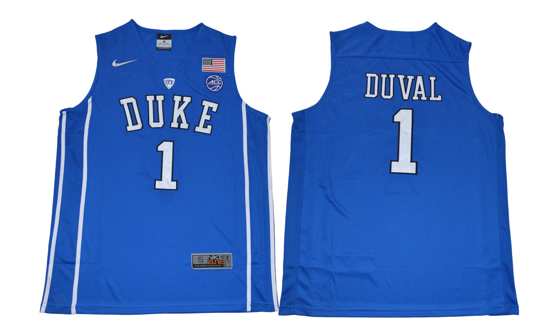 Duval Jersey #1 Duke Blue Devils Basketball NCAA Basketball Jersey Blue