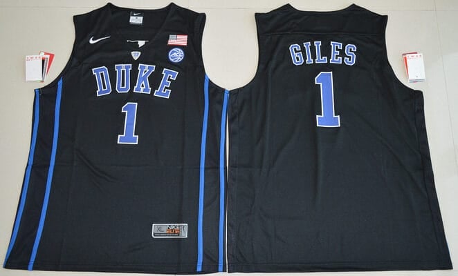Harry Giles Jersey #1 Duke Blue Devils Basketball NCAA Basketball Jersey Black