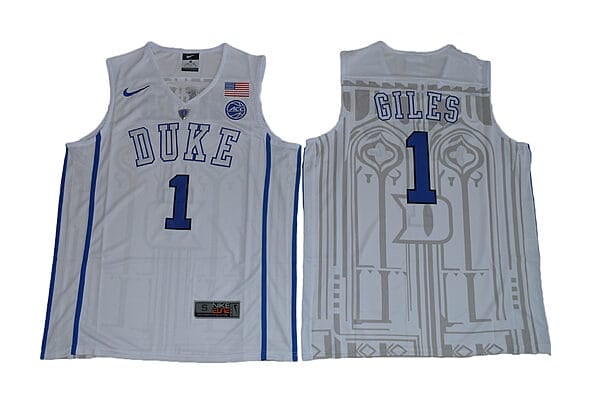 Harry Giles Jersey #1 Duke Blue Devils Basketball NCAA Basketball White