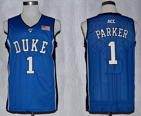 Jabari Parker Jersey #1 Duke Blue Devils Basketball NCAA Basketball Jersey New Blue