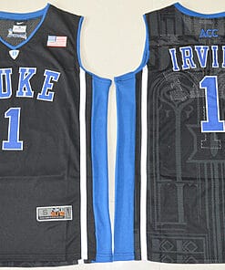 Kyrie Irving Jersey Duke Blue Devils #1 Basketball NCAA Basketball Jersey Black Elite