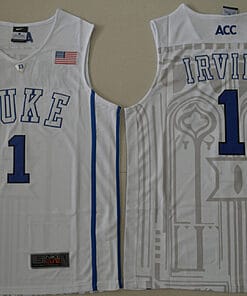 Kyrie Irving Jersey #1 Duke Blue Devils Basketball NCAA Basketball Jersey White V-neck