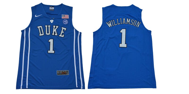 Williamson Jersey Duke Blue Devils #1 Basketball NCAA Basketball Jersey Blue