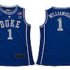 Williamson Jersey Duke Blue Devils #1 Basketball NCAA Basketball Jersey Blue Round Neck