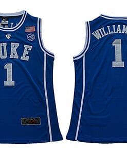 Williamson Jersey Duke Blue Devils #1 Basketball NCAA Basketball Jersey Blue Round Neck
