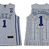 Williamson Jersey Duke Blue Devils #1 Basketball NCAA Basketball Jersey New White