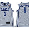 Williamson Jersey Duke Blue Devils #1 Basketball NCAA Basketball White Round Neck