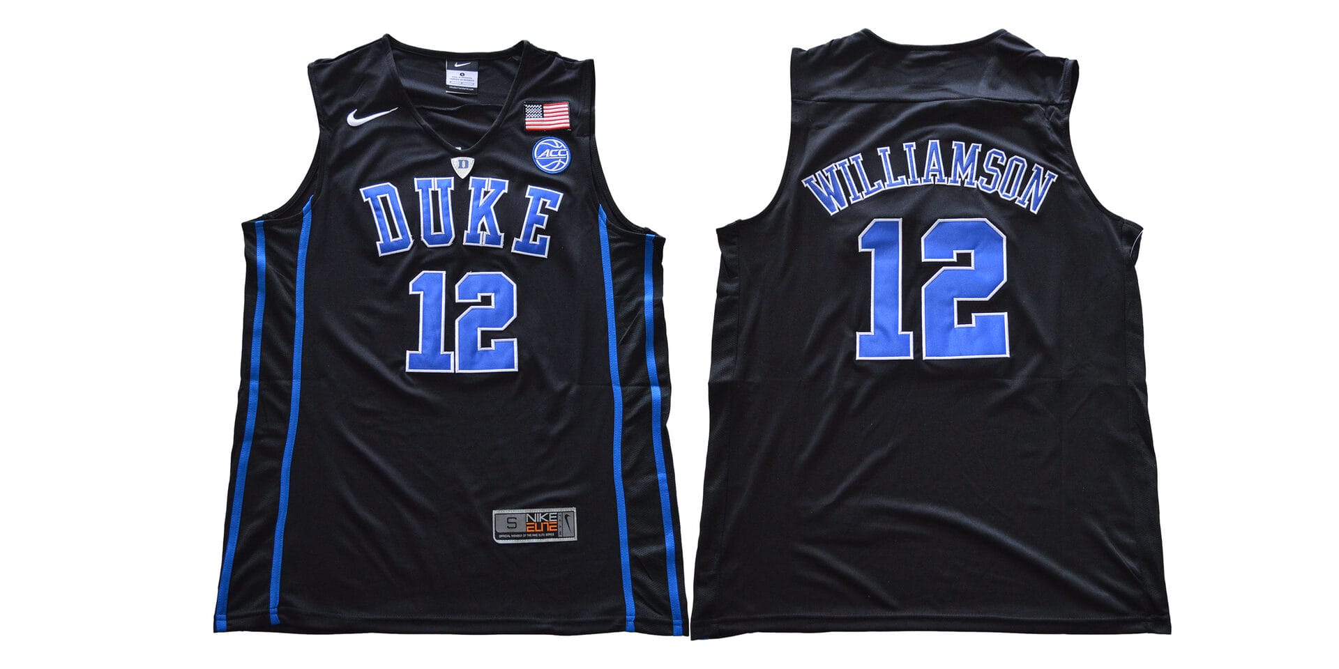 Williamson Jersey Duke Blue Devils #12 Basketball NCAA Basketball Jersey Black