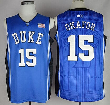 Jahlil Okafor Jersey #15 Duke Blue Devils Basketball NCAA Basketball Jersey Blue