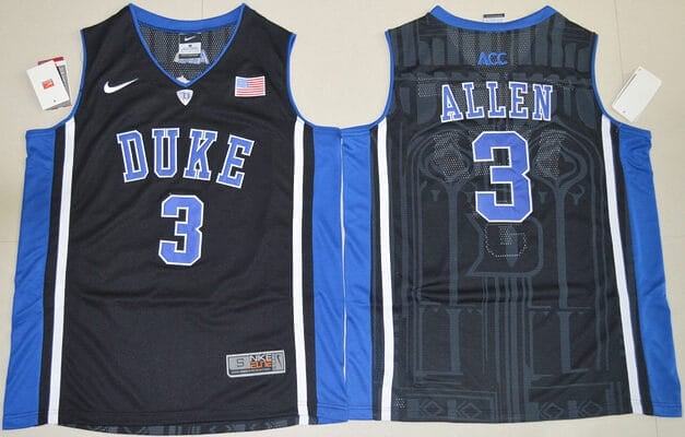 Garyson Allen Jersey #3 Duke Blue Devils Basketball NCAA Basketball Jersey Black Elite