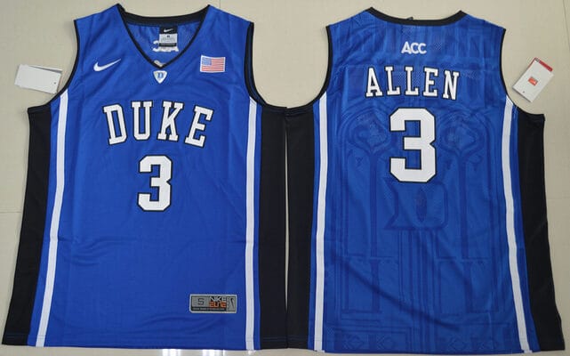 Garyson Allen Jersey #3 Duke Blue Devils Basketball NCAA Basketball Jersey Blue